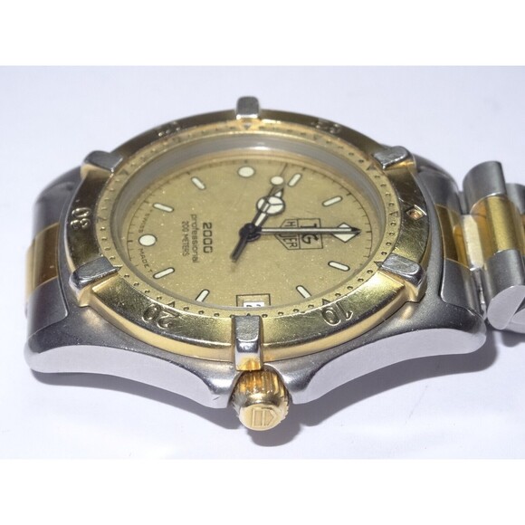 38mm TAG Heuer 2000 Pro 964.006 Mens  2Tone Gold Steel 200M Quartz Dive Watch - Picture 3 of 15